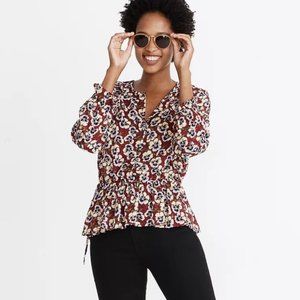 Madewell Viola Floral Ruffle Top